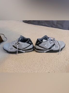 Jordan Gray and Black Low Top Sneakers